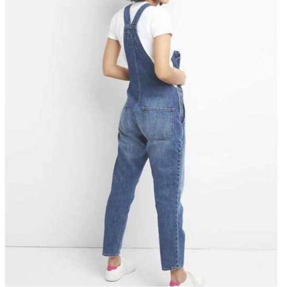 Gap Overalls Classic Relaxed Fit Straight Leg Medium‎ Wash Size XL Slouchy - Picture 3 of 10